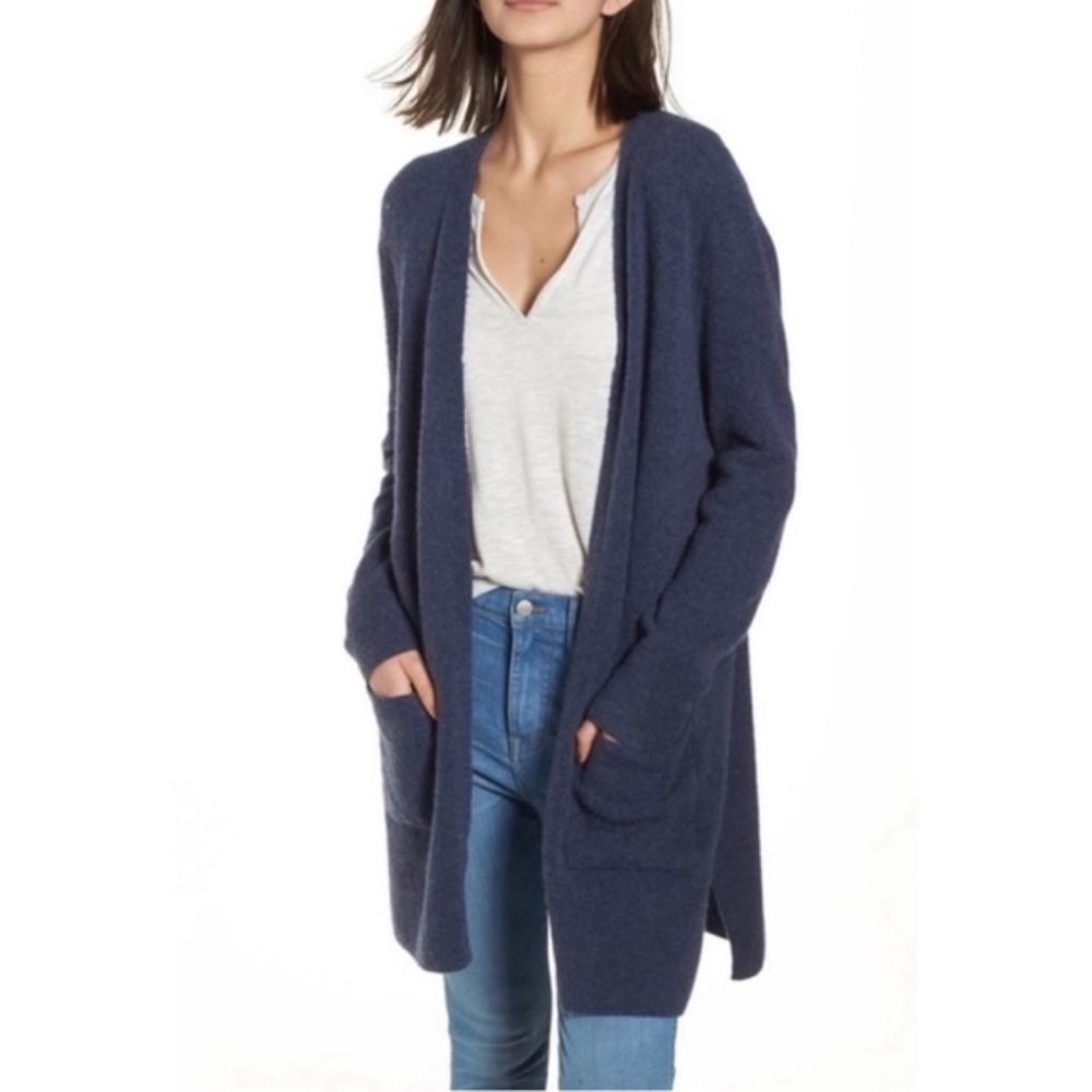 Madewell Kent Coziest Yarn Alpaca Merino Wool Open Front Cardigan Sweater small